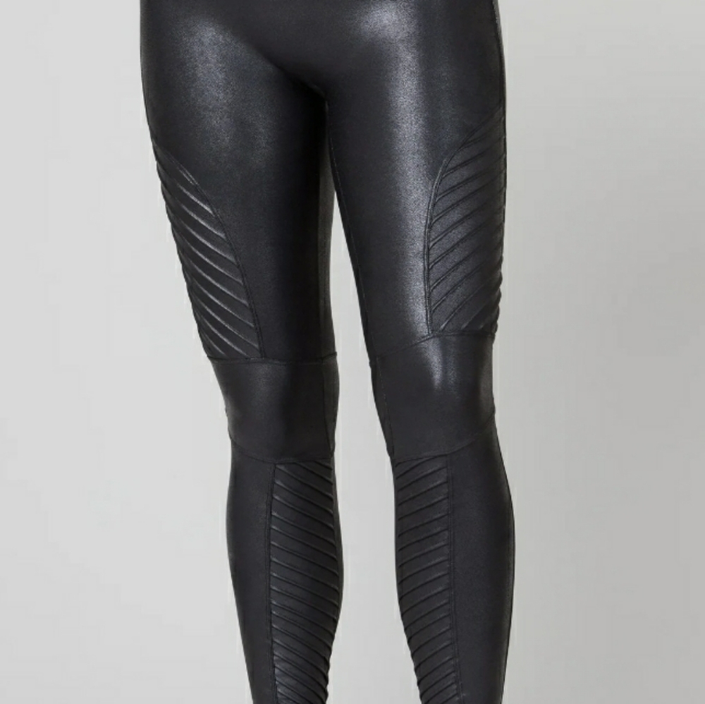 Spanx faux moto leggings